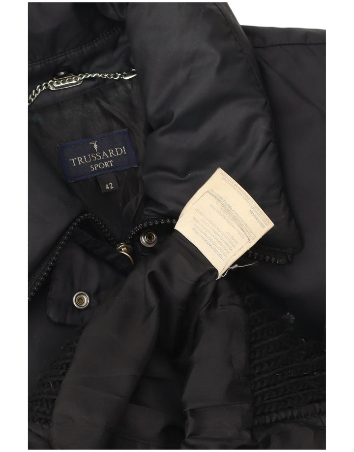 Jaqueta acolchoada feminina Trussardi IT 42 médio preto poliamida