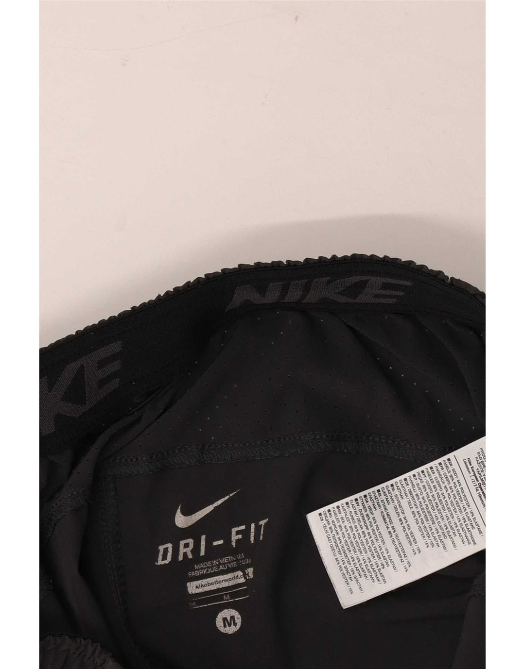 Shorts esportivos Nike masculinos Dri Fit Graphic cinza médio poliéster