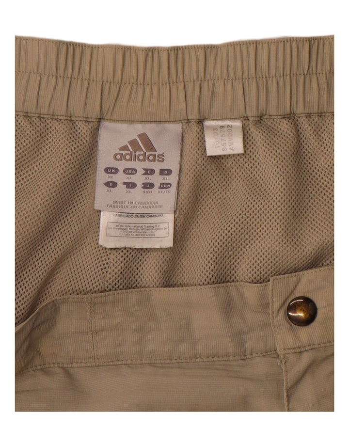 Adidas Mens Cargo Shorts XL W38 Bege Poliamida