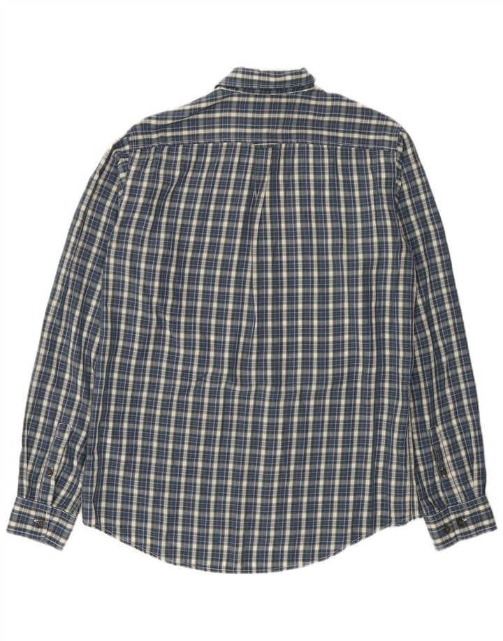 Camisa masculina Fjall Raven de ajuste regular grande azul xadrez Lyocell