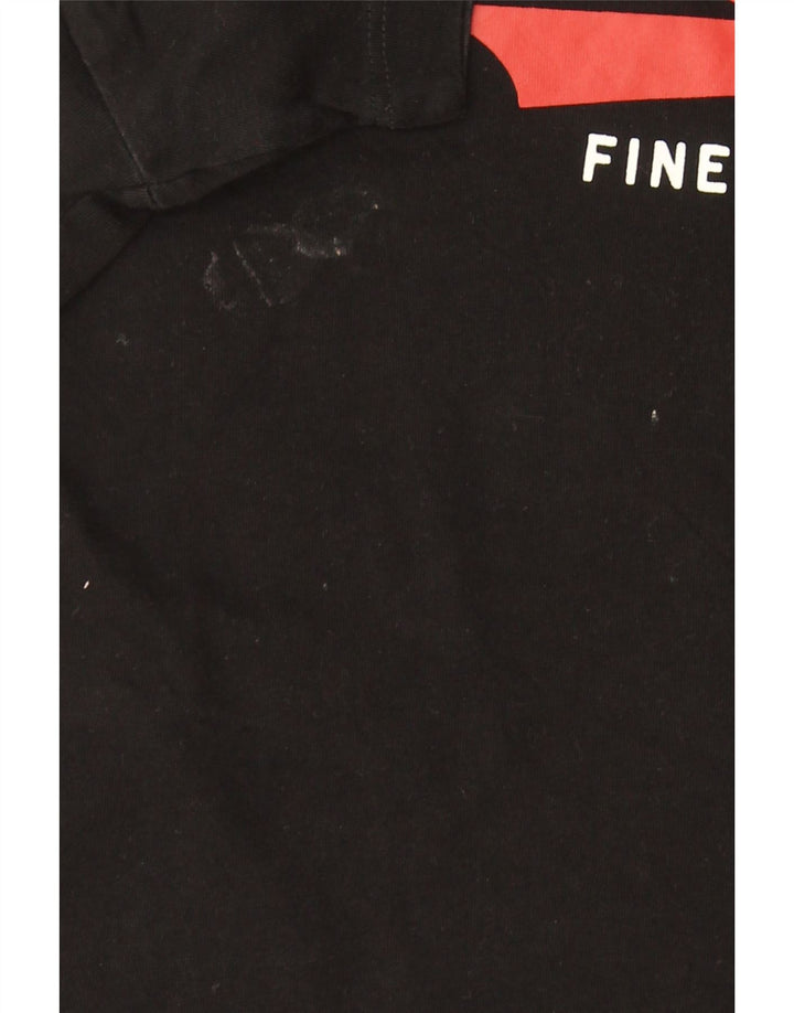 Camiseta gráfica masculina Jack & Jones, top pequeno de algodão preto