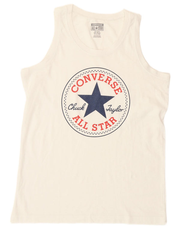 Top Converse Boys Graphic Vest 13-14 Anos XL Branco