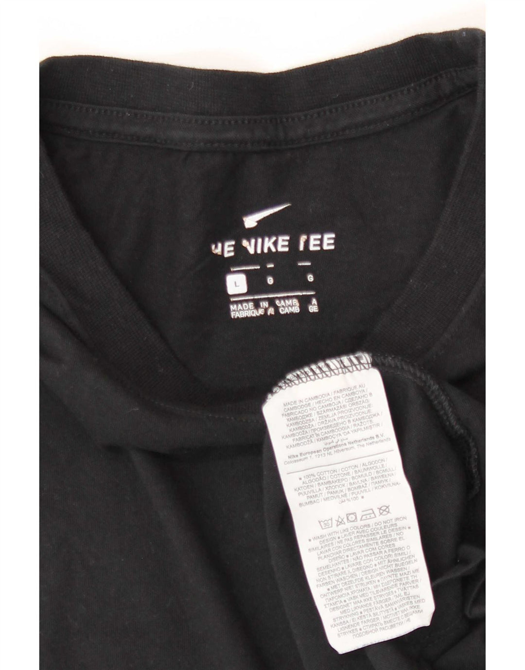 Camiseta masculina Nike grande algodão preto