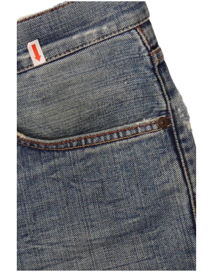 Tommy Hilfiger Mens Jeans Distressed Straight Straight W32 L35 Azul