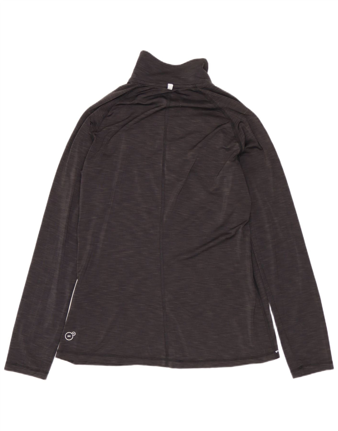 Pulôver feminino Puma com zíper e gola em poliéster cinza médio