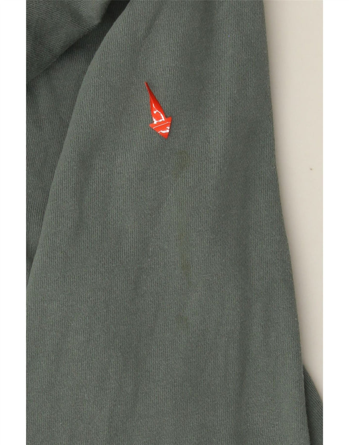 DIESEL feminino gráfico moletom com capuz UK 20 2XL algodão colorblock verde