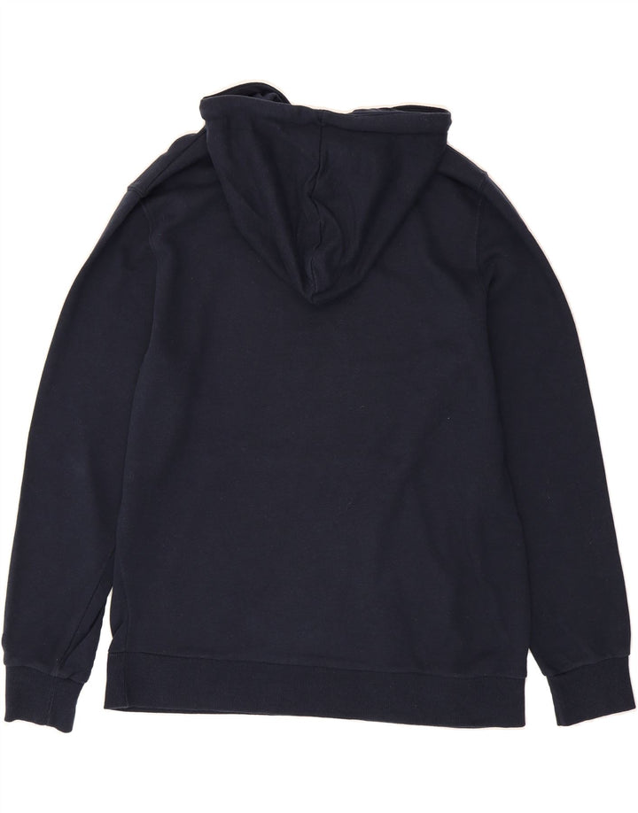 JACK & JONES Mens Graphic Hoodie Jumper 2XL Navy Blue Cotton Vintage Jack & Jones and Second-Hand Jack & Jones from Messina Hembry 