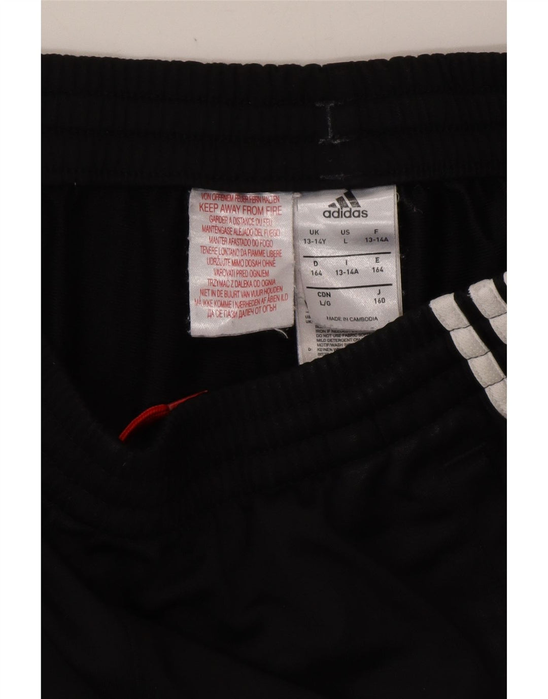 Calças de treino ADIDAS Meninos Joggers 13-14 Anos Preto Poliéster