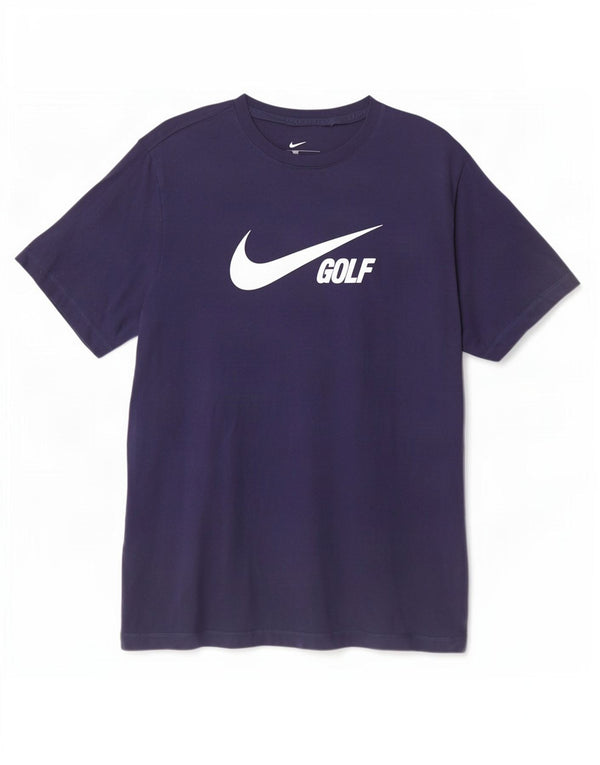 Camiseta Nike masculina gráfica grande algodão azul marinho