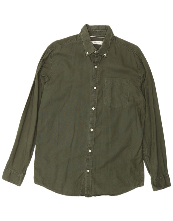Camisa masculina Jack & Jones grande algodão verde