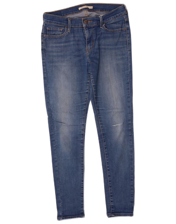 Calça jeans feminina Levi's 710 Super Skinny W29 L28 azul algodão