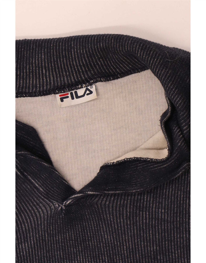 Polo masculino Fila de manga comprida XL azul marinho