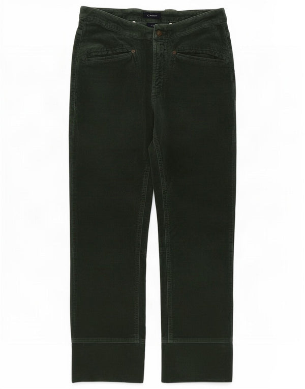 Calça feminina Gant reta cortada W28 L26 algodão verde