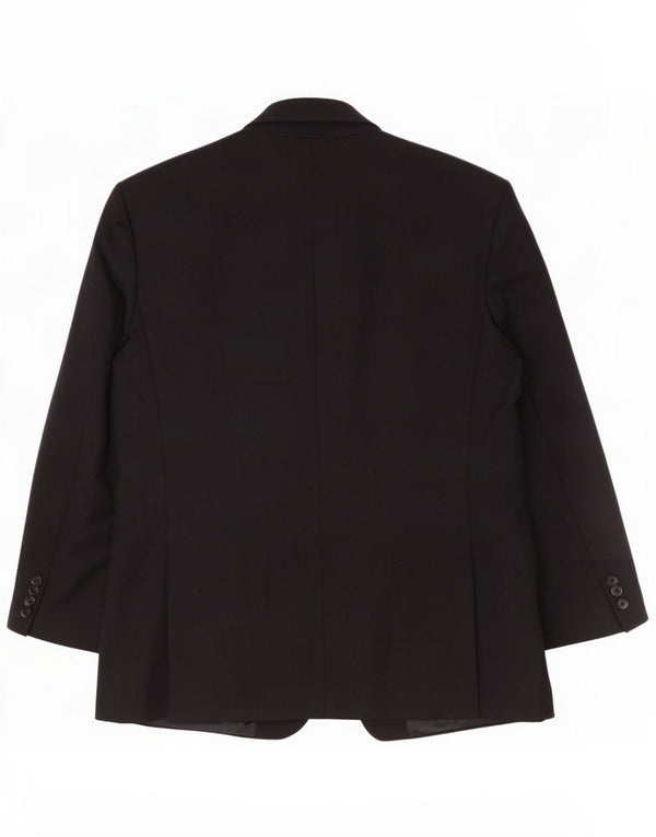 Marks & Spencer Mens 2 Button Blazer Jacket UK 42 Large Navy Blue Polyester