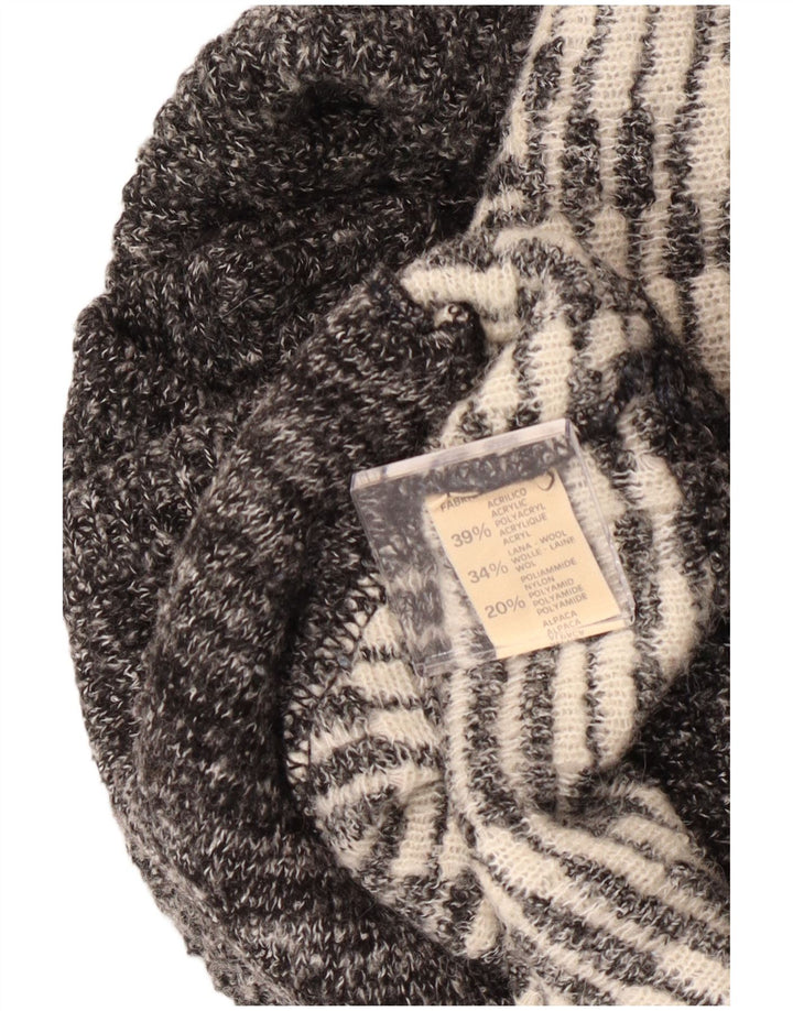 Suéter Cardigan Masculino Vintage XL Cinza Geométrico Acrílico