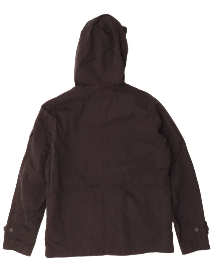 Jaqueta utilitária masculina com capuz FAT FACE Reino Unido 38 poliéster azul marinho médio