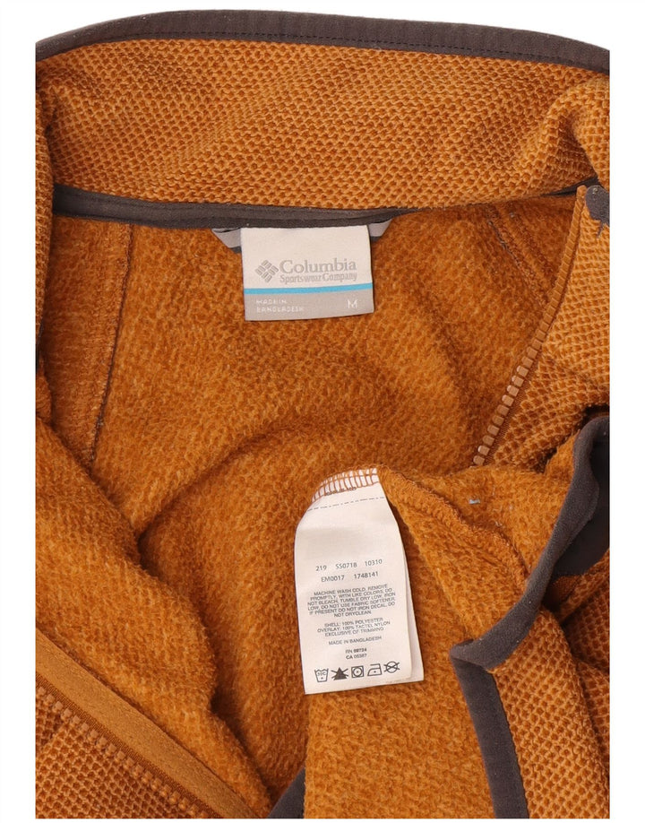 Jaqueta de lã masculina Columbia médio laranja colorblock poliéster