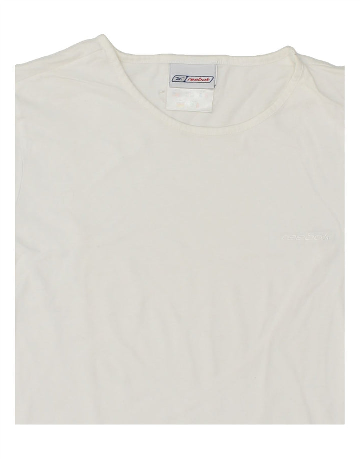 REEBOK Girls T-Shirt Top 13-14 Years White Cotton Vintage Reebok and Second-Hand Reebok from Messina Hembry 