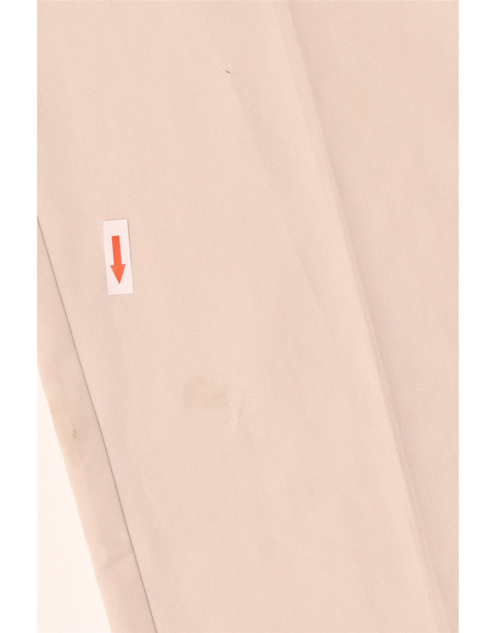 Adidas Mens Straight Chino Calças W32 L30 Poliéster Bege