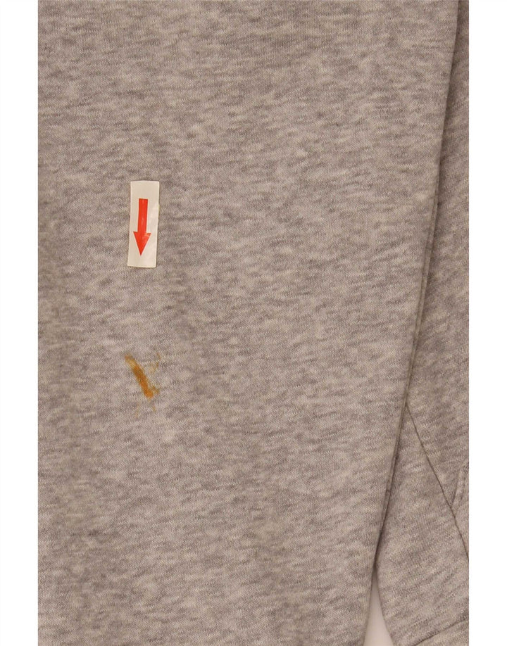Suéter Adidas masculino 3D Arc Zip com capuz cinza médio algodão