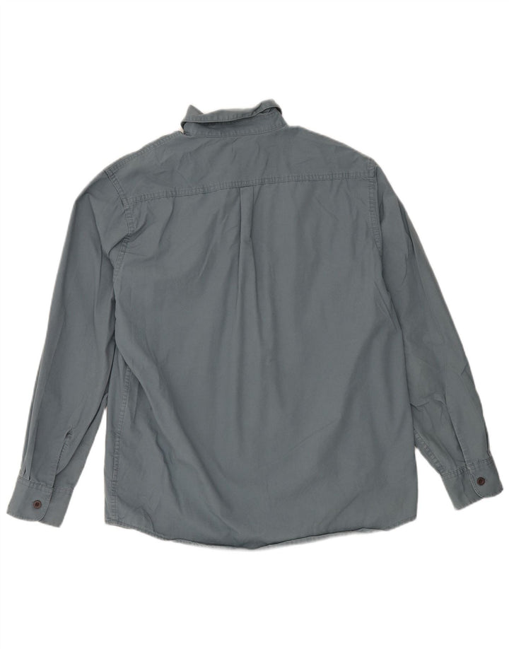Wrangler Camisa masculina cinza médio algodão