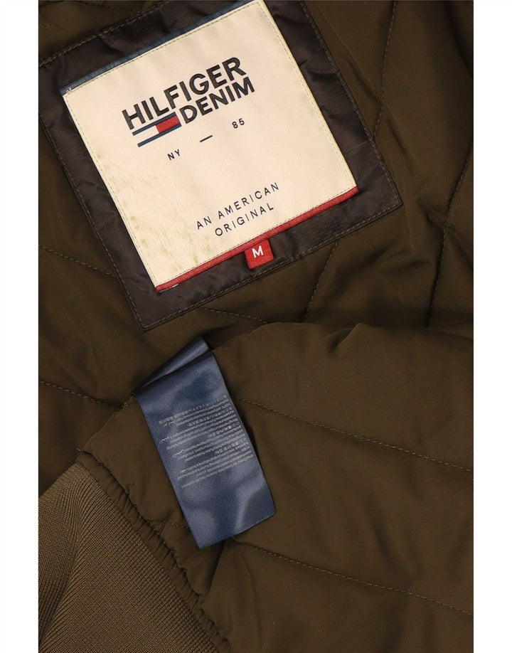 Jaqueta bomber masculina Tommy Hilfiger Reino Unido 38 poliéster cáqui médio