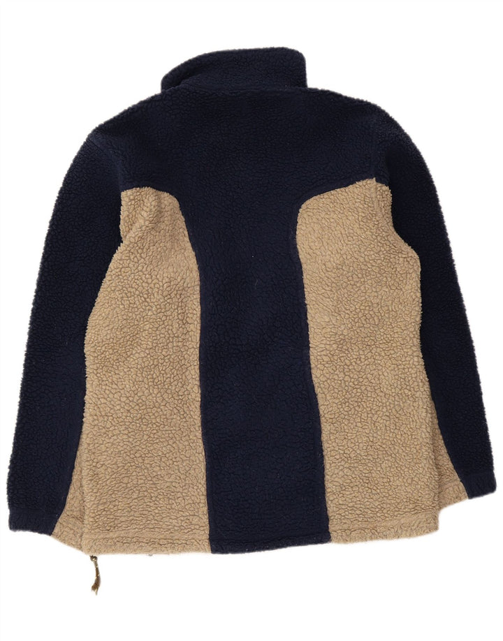 Jaqueta de lã masculina Sergio Tacchini Reino Unido 38 bloco colorido azul médio