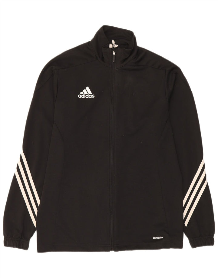 Adidas Mens Climalite Tracksuit Top Jacket Médio Preto Poliéster