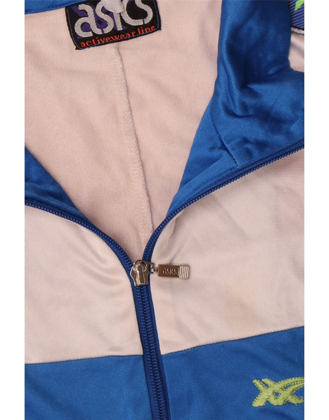 Jaqueta Asics Masculina Graphic Tracksuit Top Grande Bloco Colorido Azul