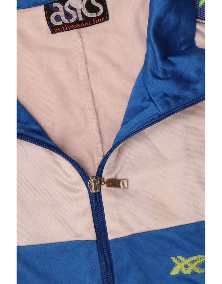 Jaqueta Asics Masculina Graphic Tracksuit Top Grande Bloco Colorido Azul