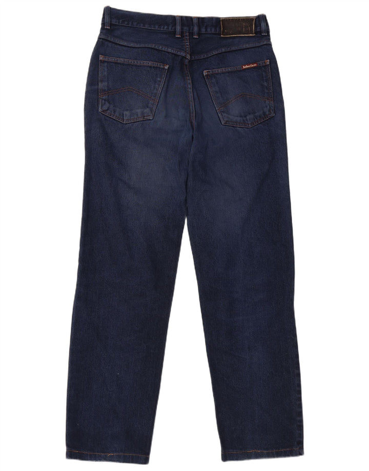 Marlboro Classics Mens Straight Jeans W32 L30 Azul Marinho Algodão