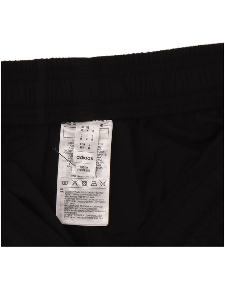 Shorts esportivos gráficos masculinos Adidas médio preto poliéster