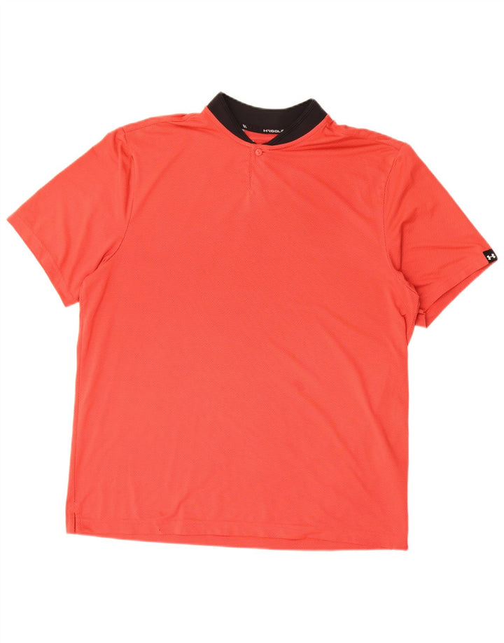 Camisa polo masculina Under Armour grande poliéster colorblock vermelho