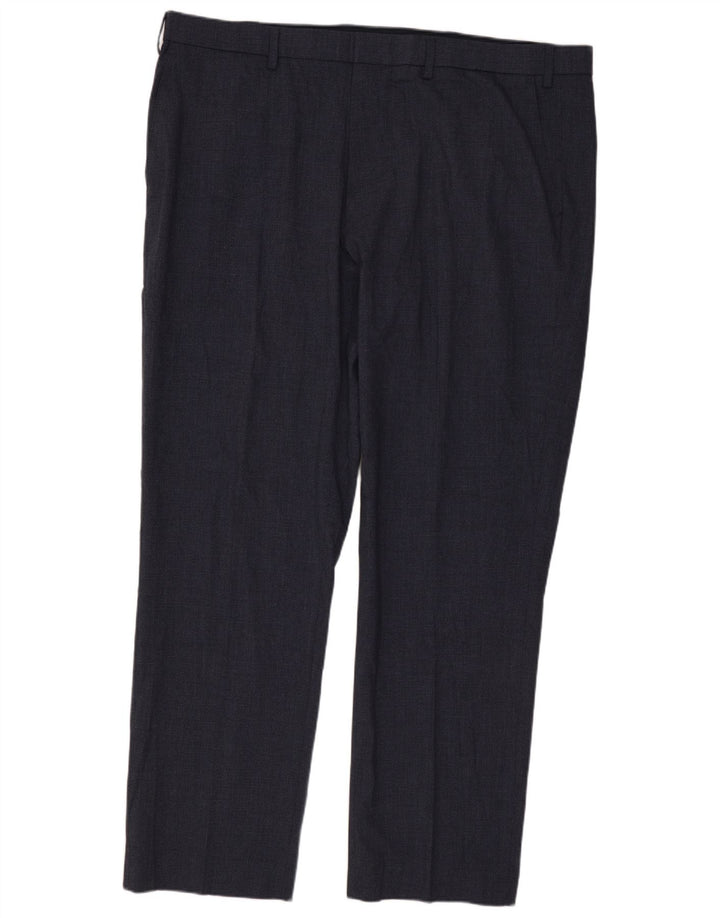 Calça chino masculina MARKS & SPENCER regular fit W42 L31 azul marinho