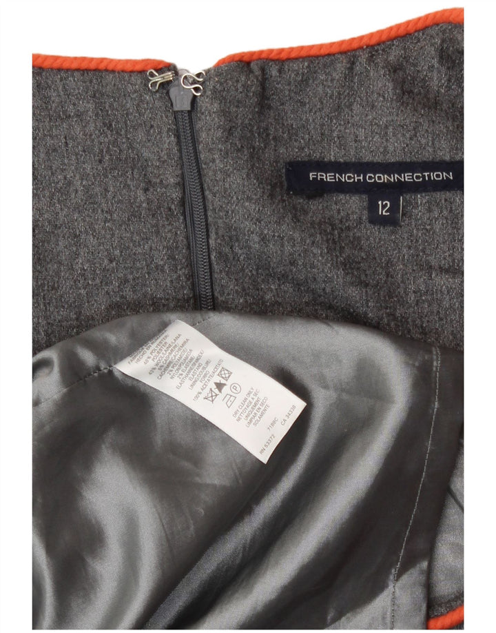 Vestido bainha feminino French Connection UK 12 poliéster cinza médio