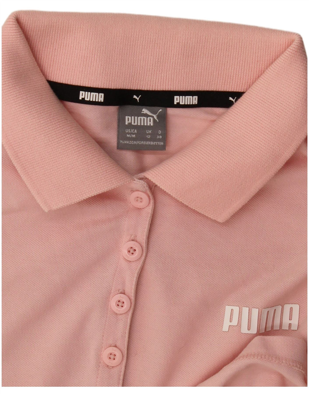 Camisa polo feminina Puma UK 12 rosa médio