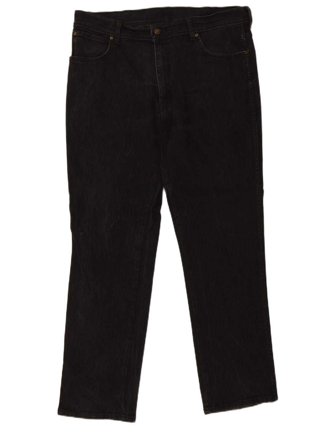Wrangler masculino regular fit jeans reto W38 L32 algodão preto