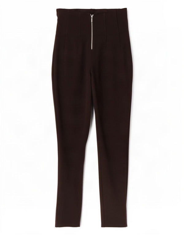 Zara Calça feminina skinny casual pequena W26 L28 preta viscose