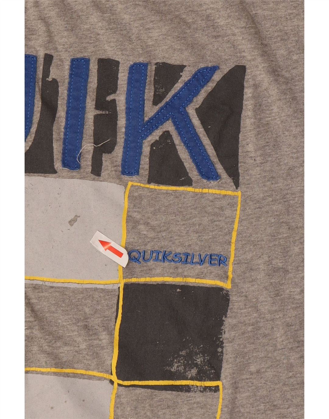 Camiseta masculina Quiksilver Regular Fit gráfica cinza médio