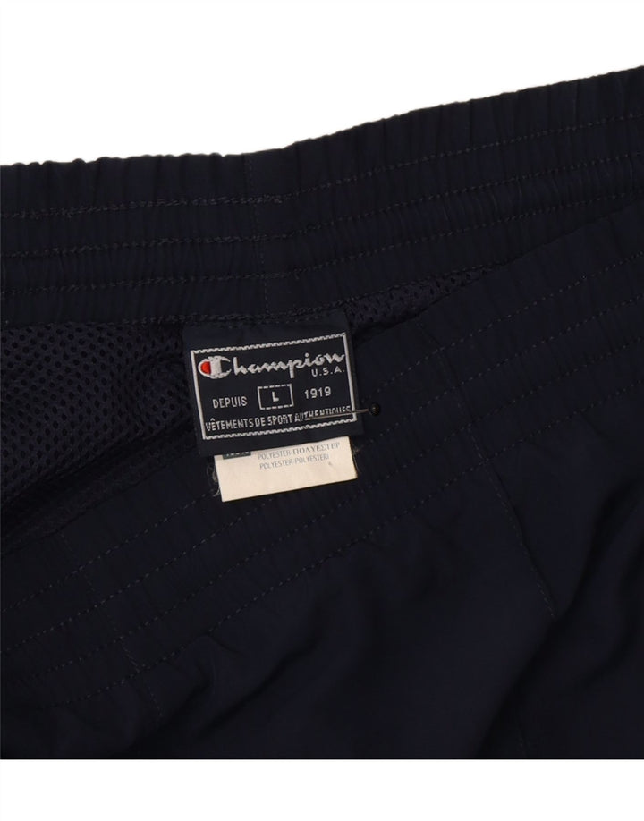 Calça de treino masculina Champion grande poliéster azul marinho