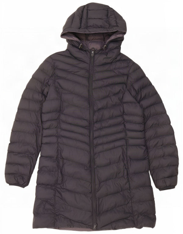 Casaco feminino acolchoado com capuz Mountain Warehouse UK 14 médio azul marinho nylon