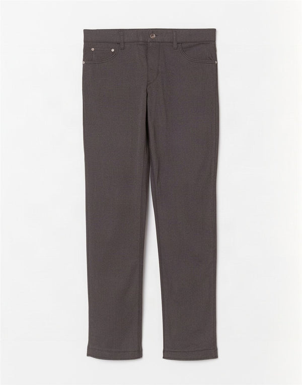 Calça casual slim masculina Hugo Boss W35 L34 algodão cinza