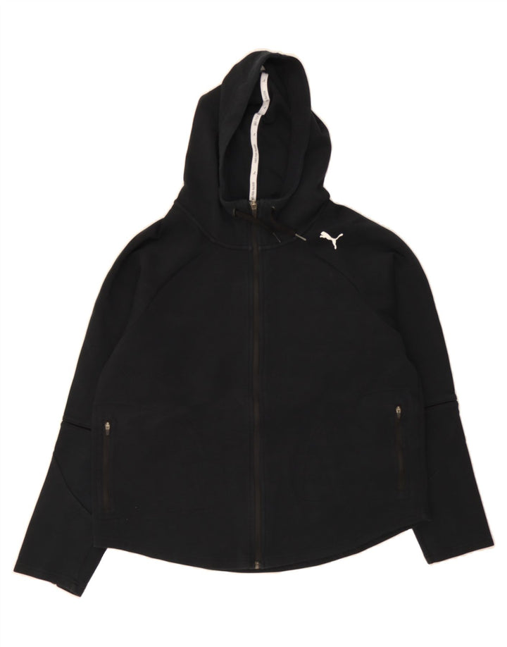 PUMA Womens Zip Hoodie Sweater UK 18 XL Black Cotton Vintage Puma and Second-Hand Puma from Messina Hembry 