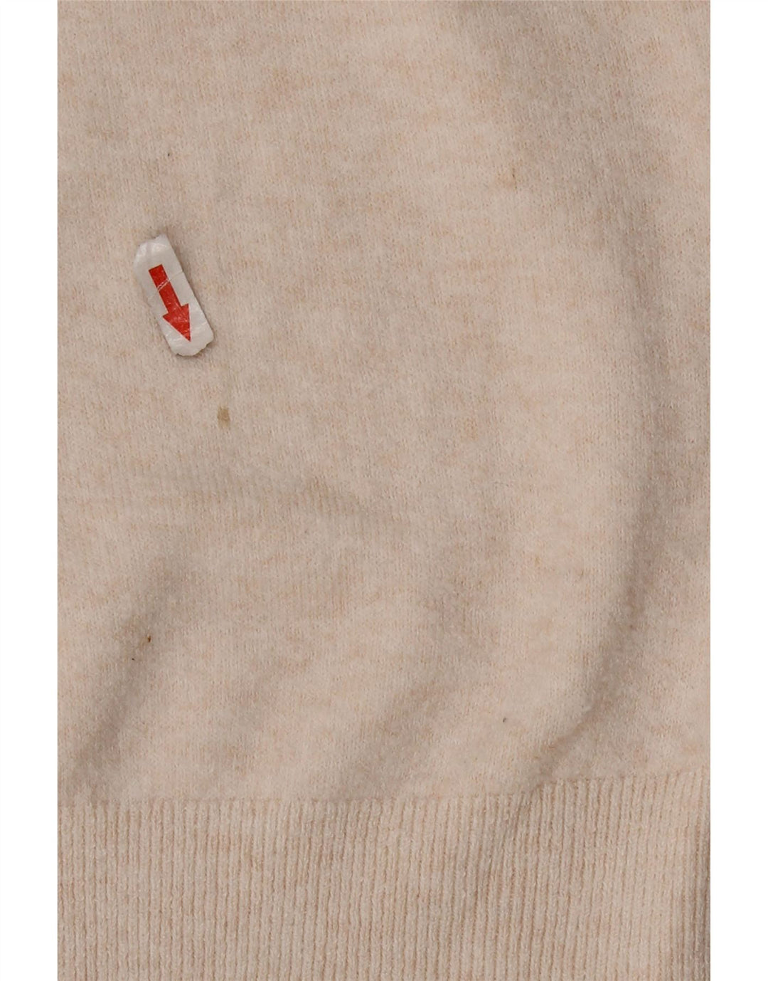 Suéter feminino Marks & Spencer com gola polo e gola polo UK 14 médio off white