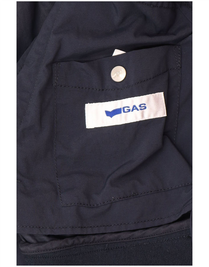 Gas Mens Bomber Jacket UK 40 Grande Poliamida Azul Marinho