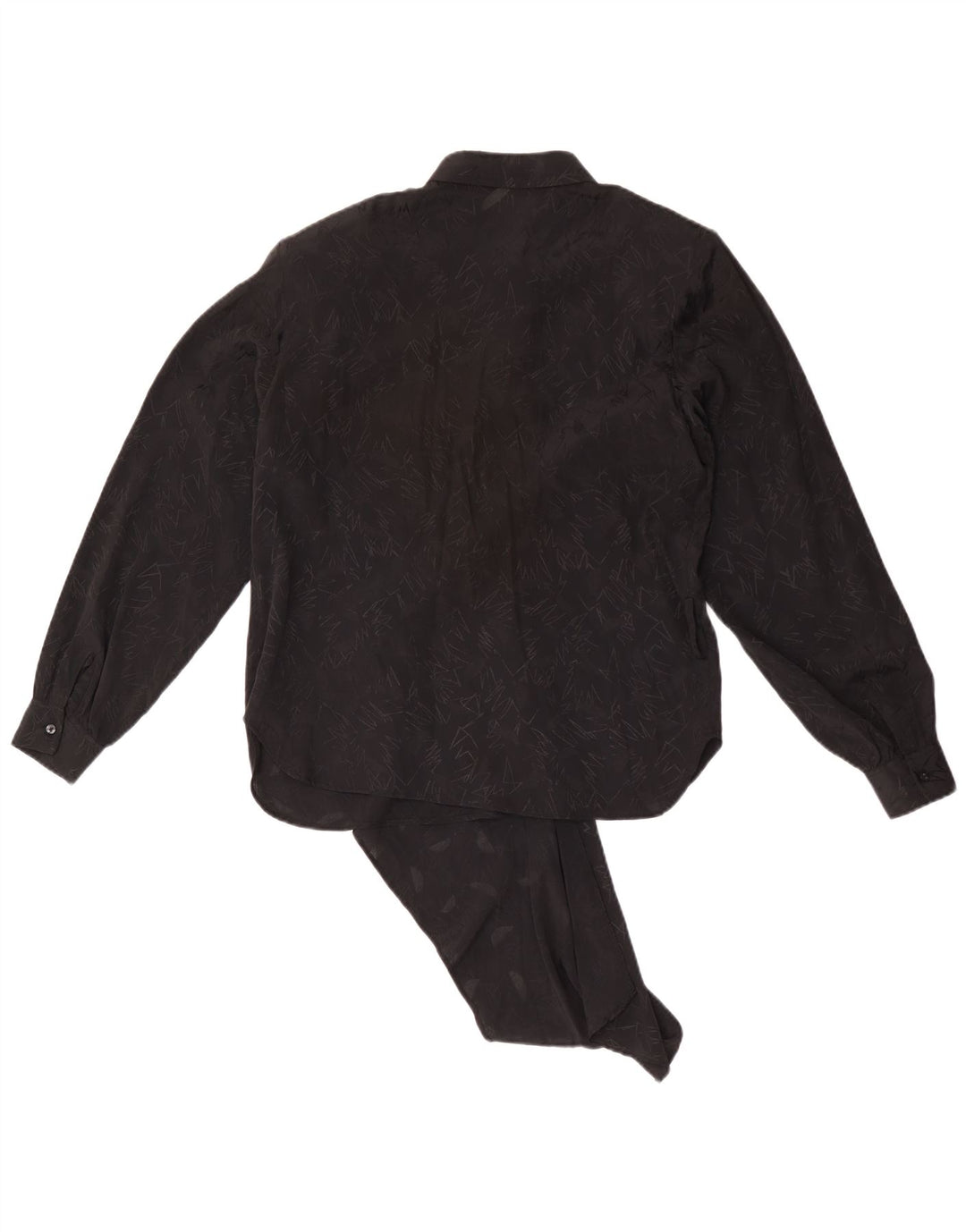 Blusa feminina vintage manga comprida top IT 44 médio preto geométrico