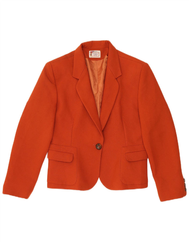 Jaqueta blazer feminina HALFON com 1 botão IT 48 XL laranja poliéster