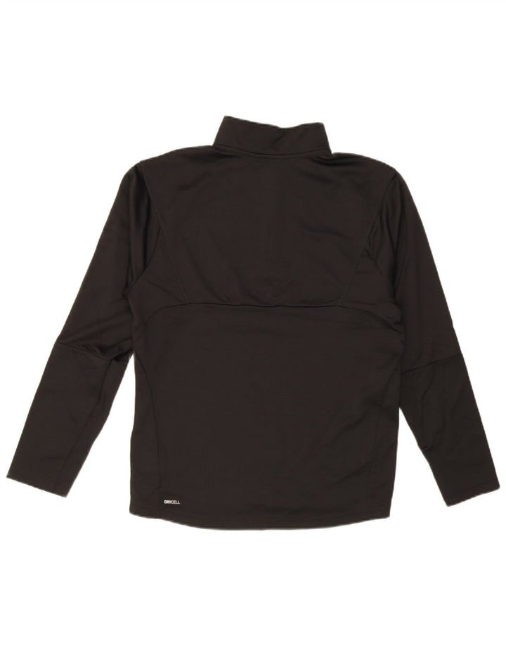 Puma Mens AS Gatineau Graphic Zip Neck Pulôver Treino Top Pequeno Preto