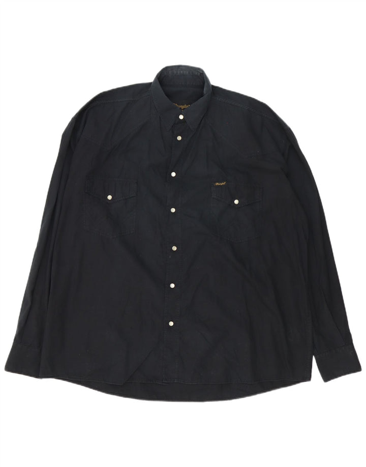 Wrangler Camisa Masculina Solta Fit Grande Preta