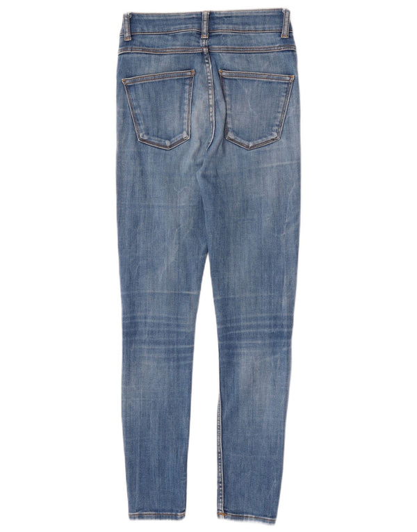 Calça jeans skinny feminina Zara EU 36 XS W26 L27 azul algodão